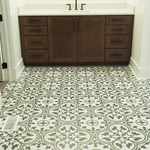 Decorative mosaic tile backsplash in Fayetteville NC kitchen